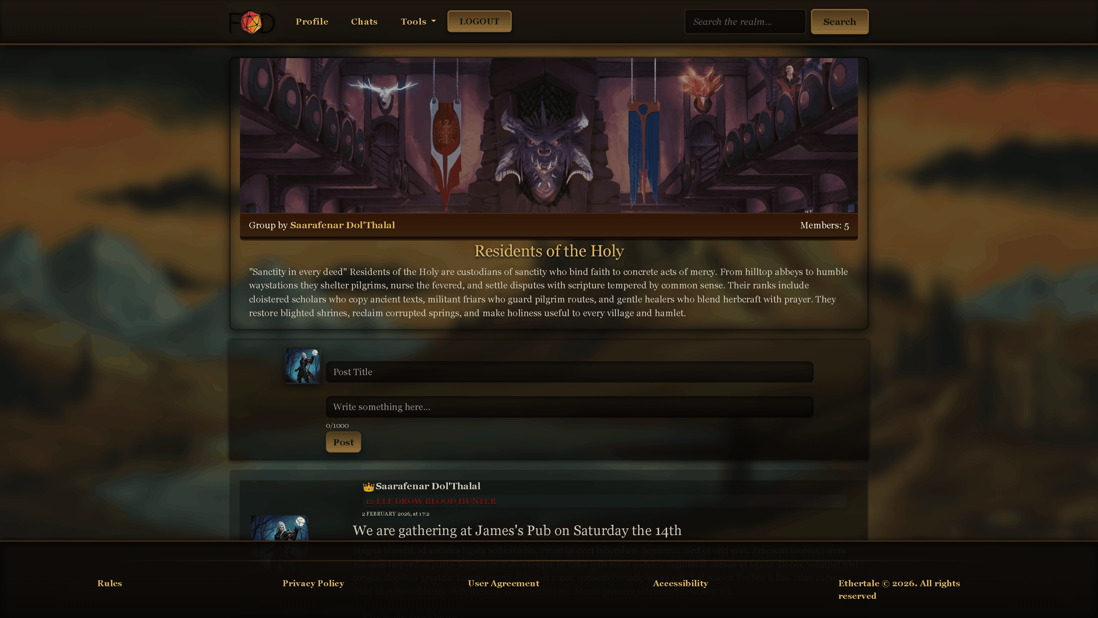 In a specific group you can see how many members the group has, details about the group and, if the user is in the group, they can create posts to interact with other users in the group.