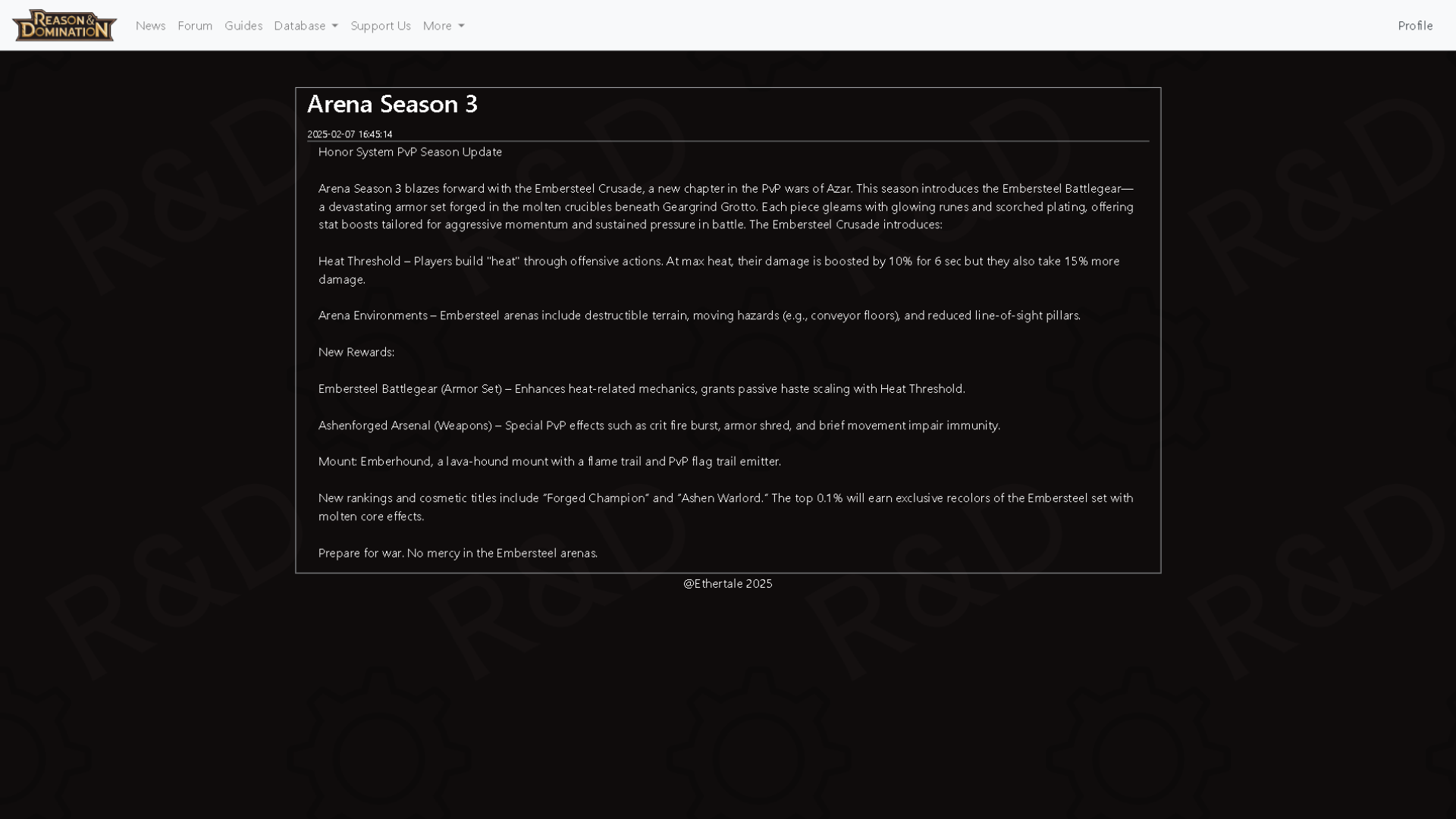 Overview of a guide post.